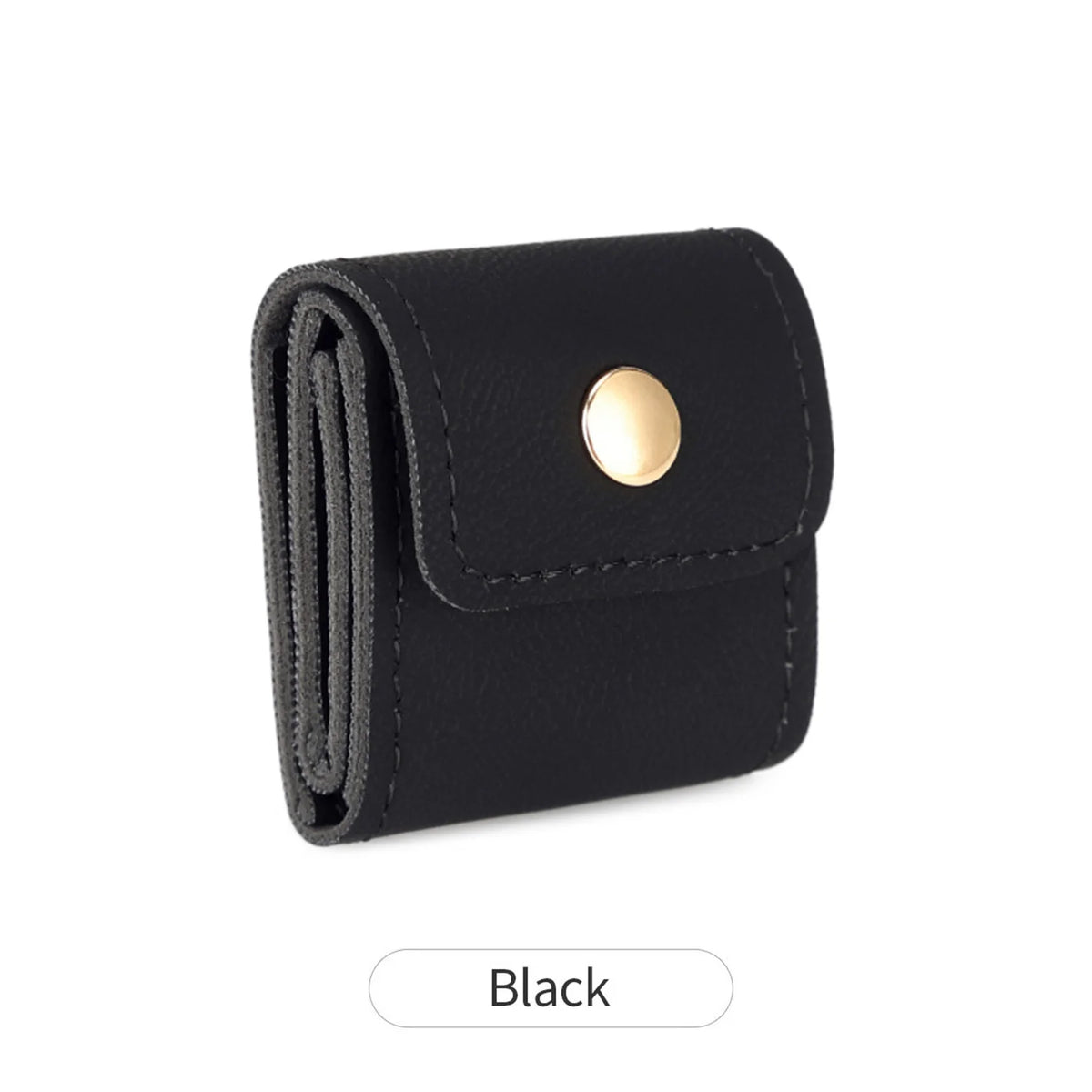 Mini Jewelry Organizer Roll Pouch PU Leather Travel Jewelry Case with Multiple Pockets for Necklace/Earring/Ring