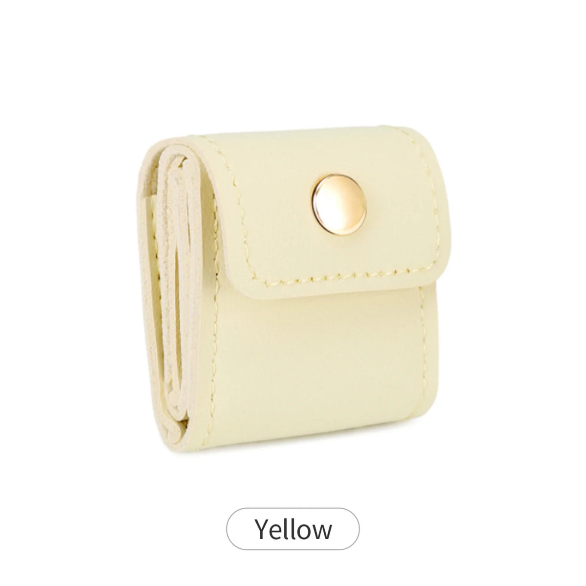 Mini Jewelry Organizer Roll Pouch PU Leather Travel Jewelry Case with Multiple Pockets for Necklace/Earring/Ring